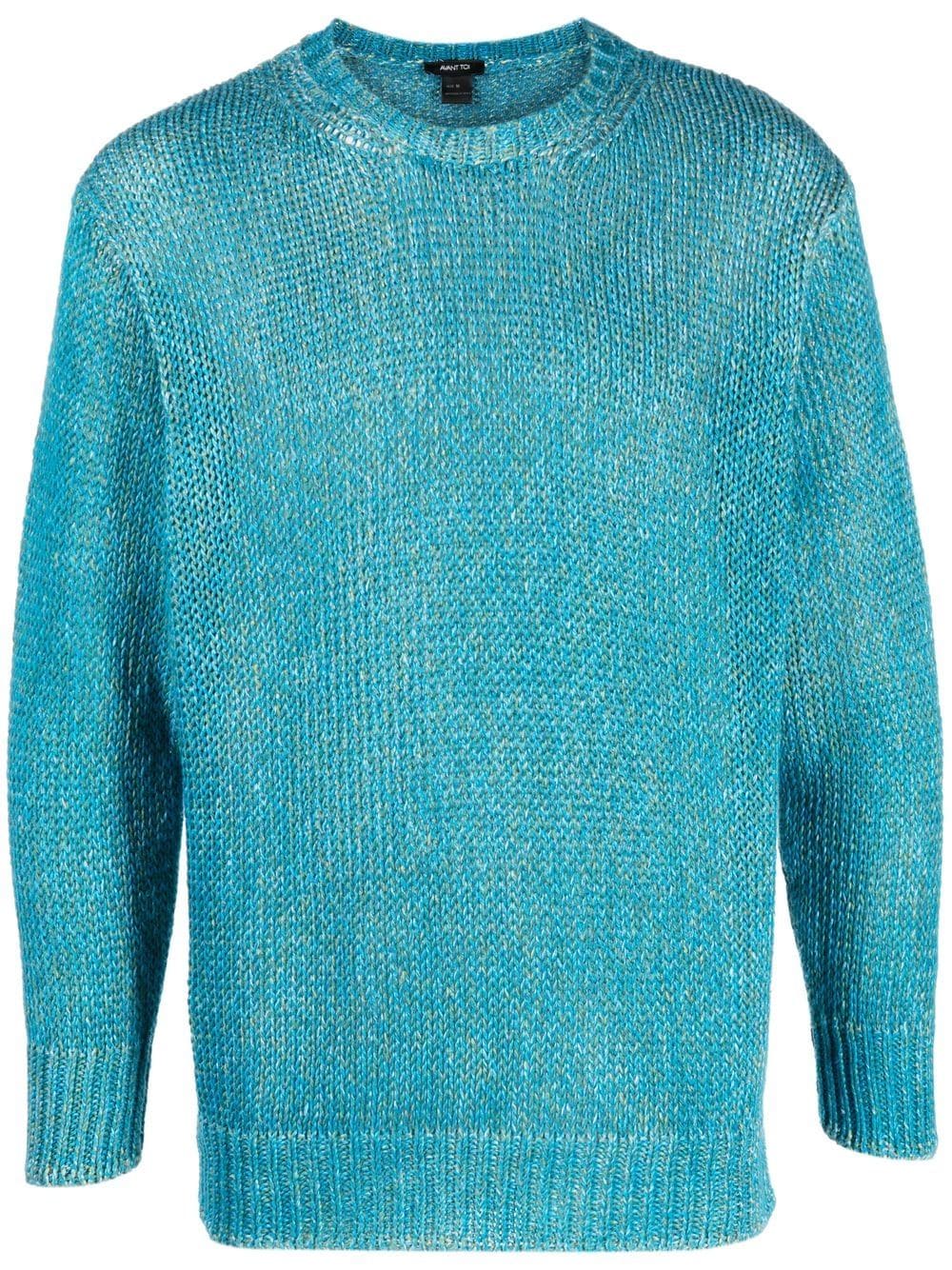 Avant Toi intarsia knit crew neck jumper - Blue von Avant Toi