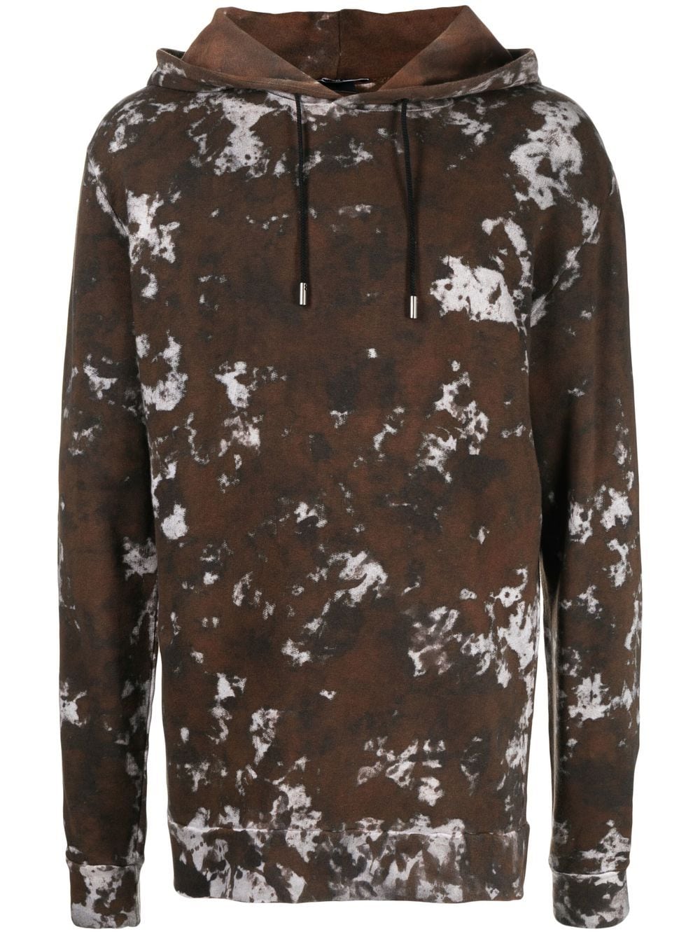 Avant Toi marbled long-sleeve hoodie - Brown von Avant Toi