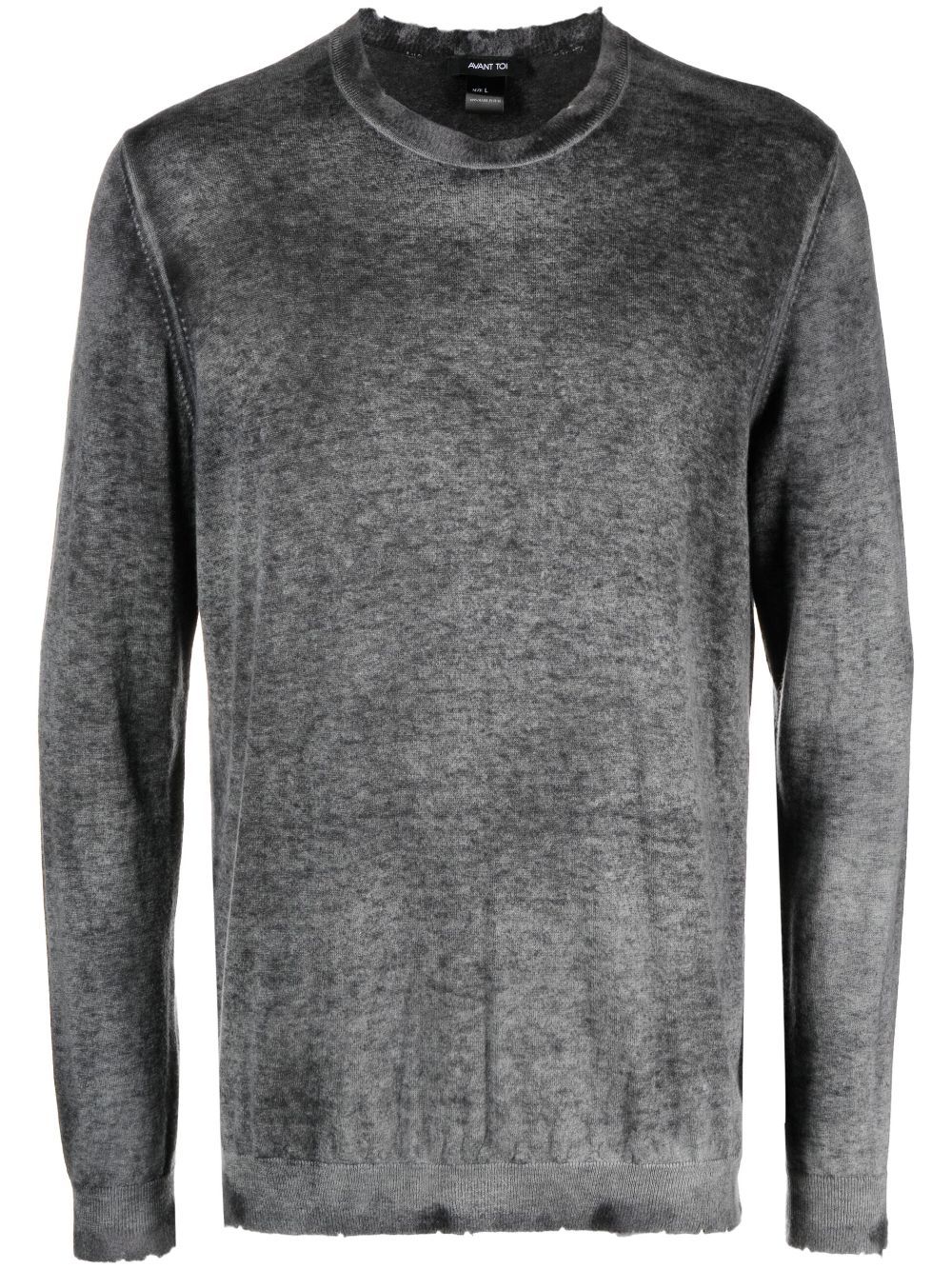 Avant Toi raw-cut edge sweatshirt - Grey