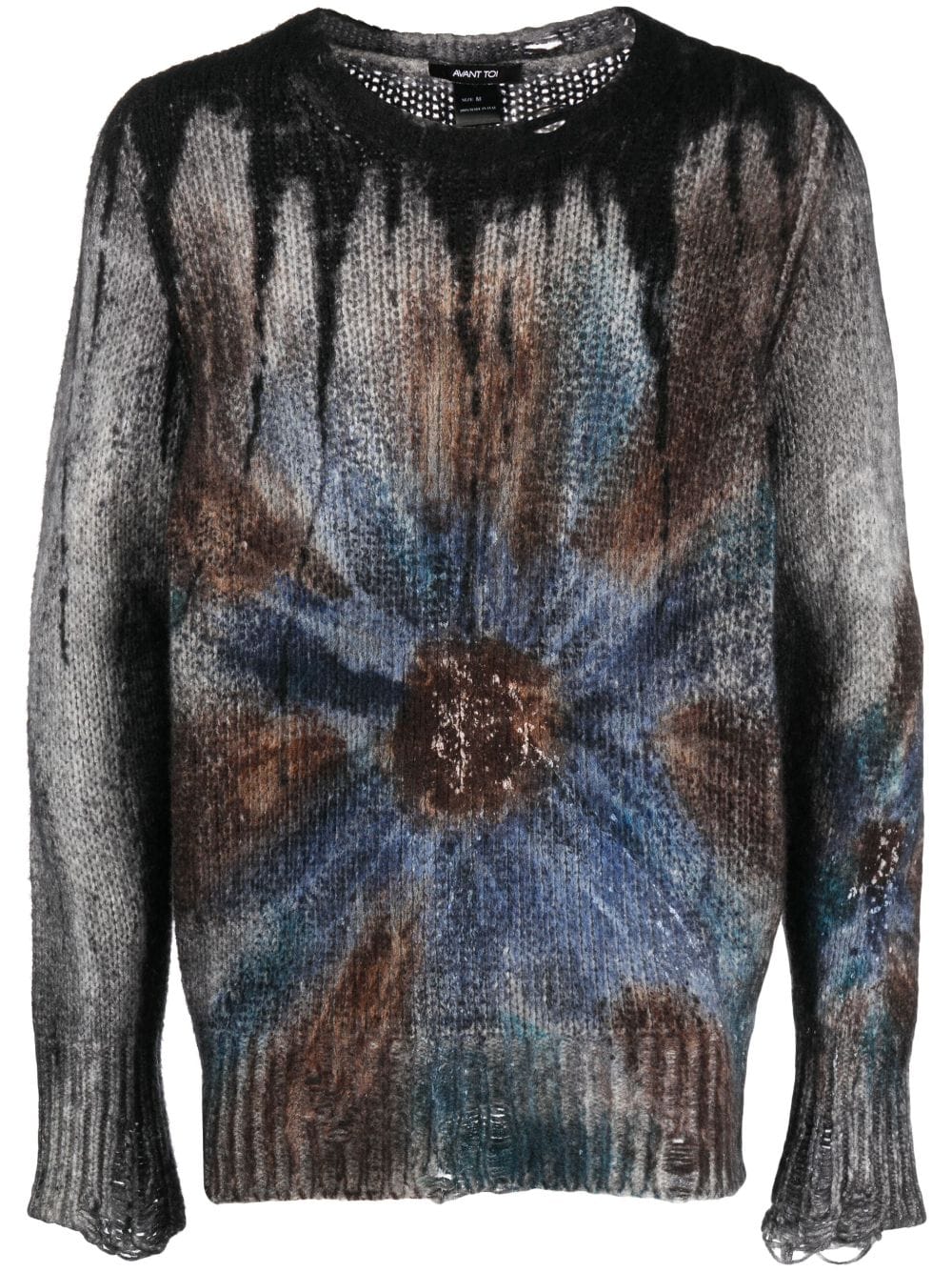 Avant Toi tie-dye print cashmere-blend jumper - Grey von Avant Toi