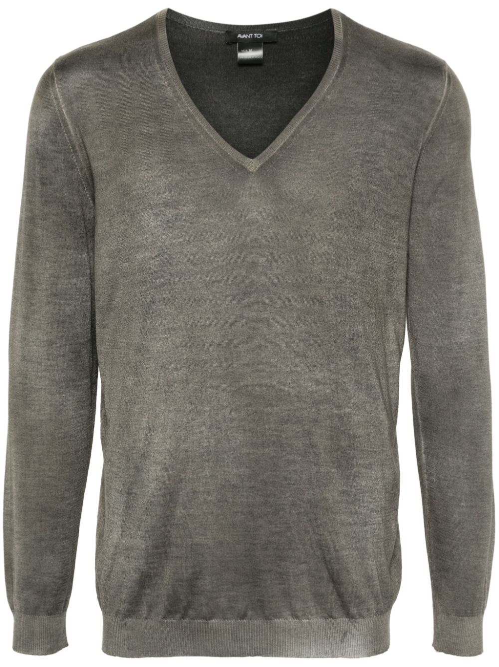 Avant Toi v-neck fine-knit jumper - Grey von Avant Toi