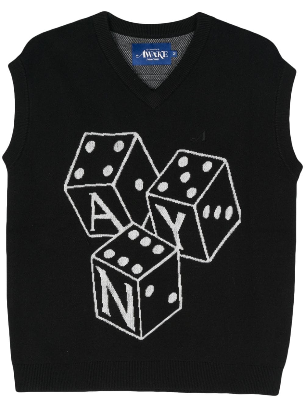 Awake NY Dice logo-jacquard vest - Black von Awake NY