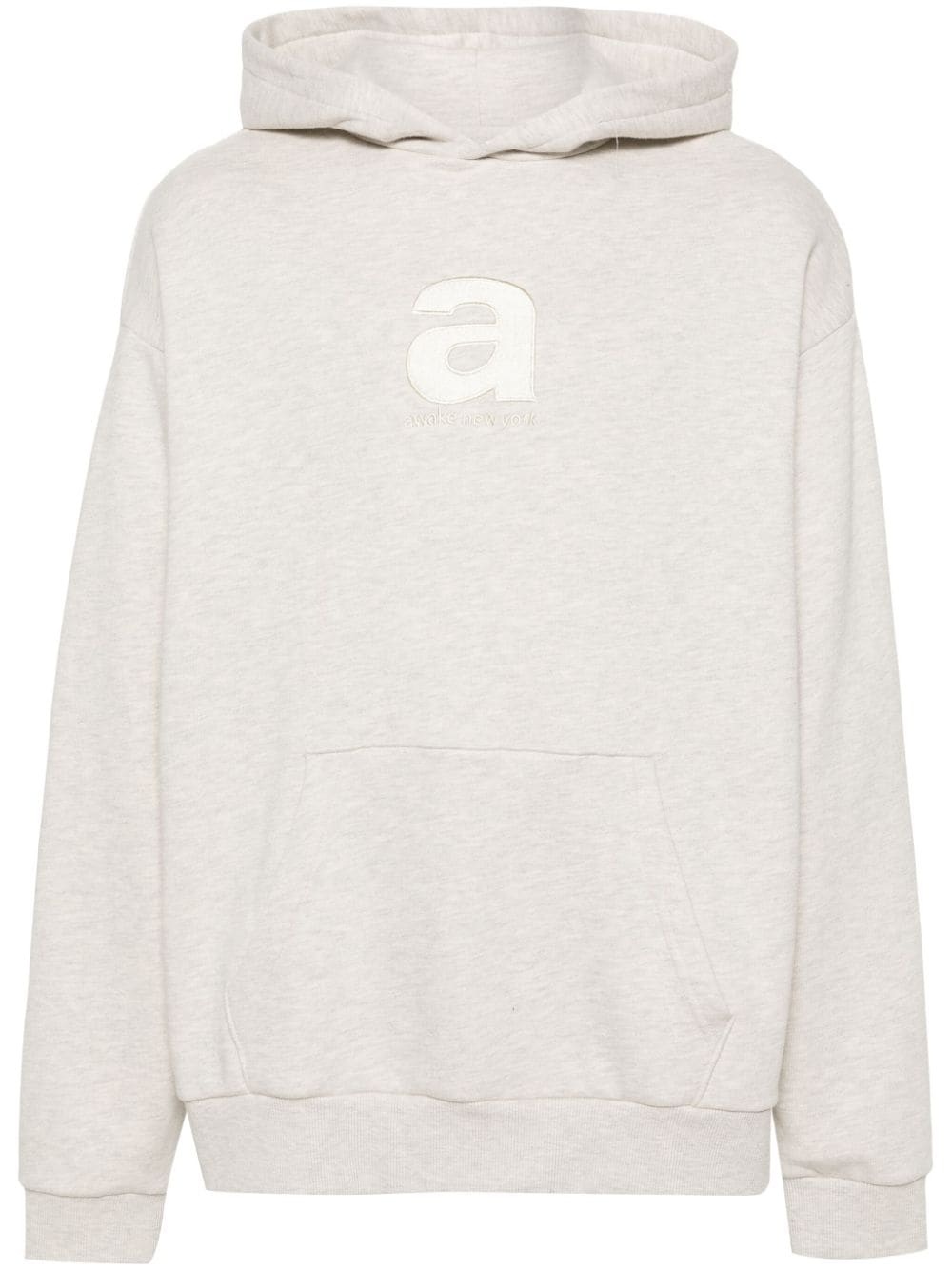 Awake NY logo-embroidered cotton hoodie - Grey von Awake NY