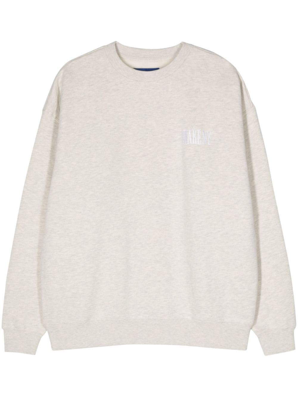 Awake NY logo-embroidered mélange sweatshirt - Grey von Awake NY