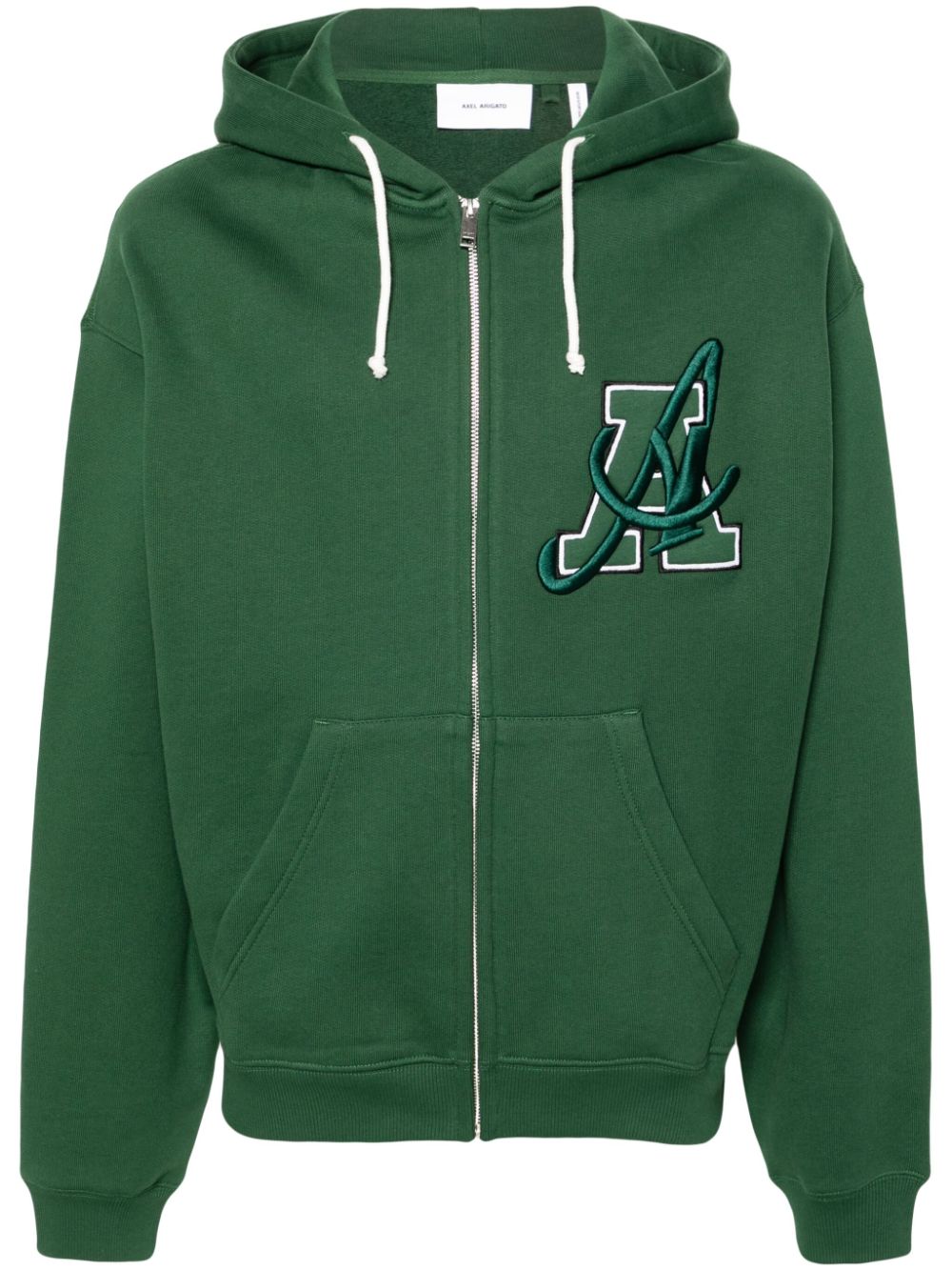 Axel Arigato Hart zip-up cotton hoodie - Green von Axel Arigato