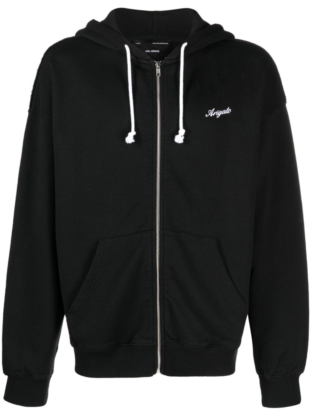 Axel Arigato embroidered-logo zip-fastening hoodie - Black von Axel Arigato