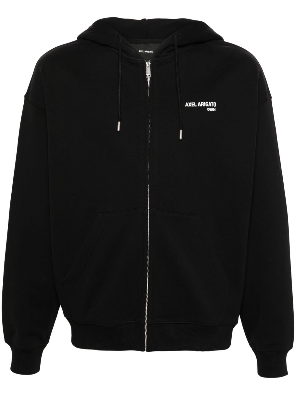 Axel Arigato logo-print zip-fastening hoodie - Black von Axel Arigato
