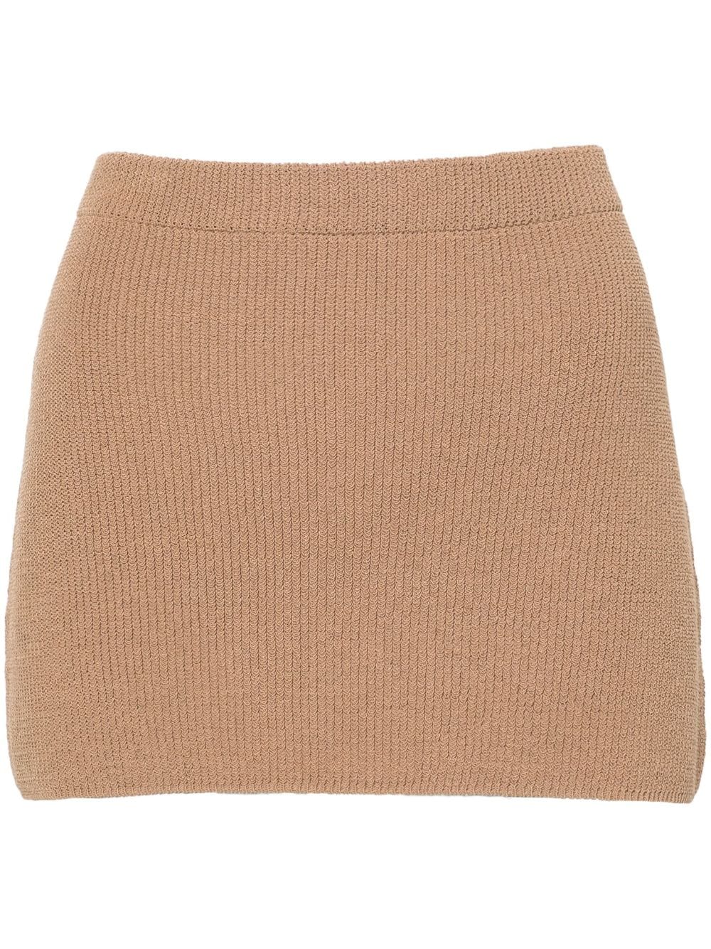 Aya Muse Agos knitted miniskirt - Brown von Aya Muse