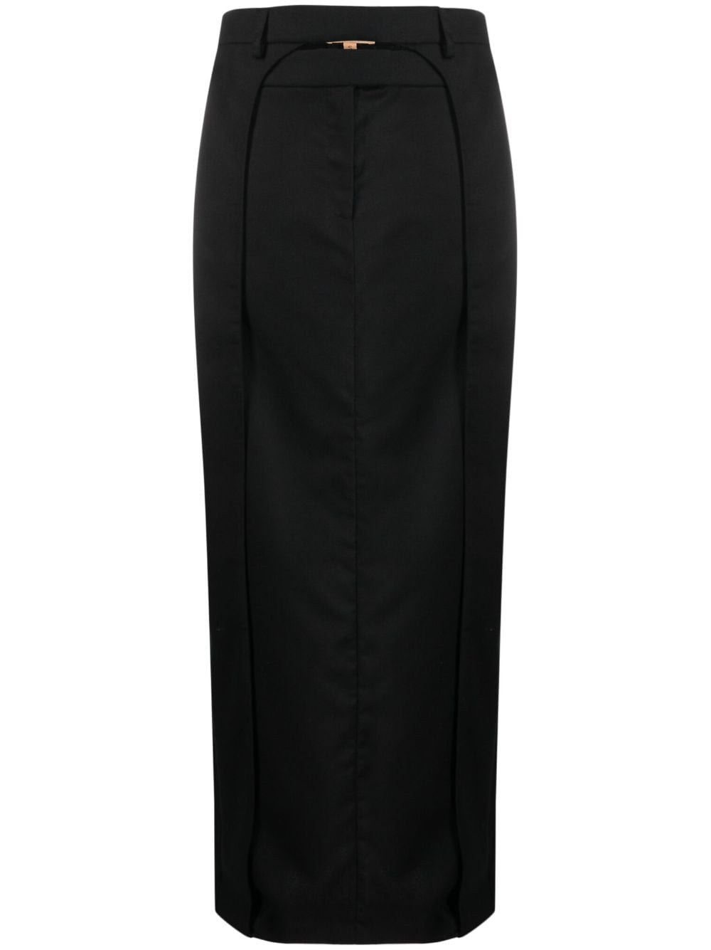 Aya Muse Fera pleated wool maxi skirt - Black von Aya Muse