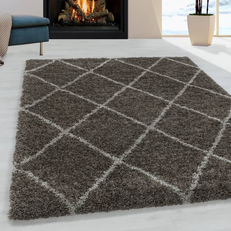 Ayyildiz Teppiche Hochflor-Teppich »ALVOR 3401«, rechteckig, 50 mm Höhe, Shaggy, Langflor, Läufer, pflegeleicht, Wohnzimmer von Ayyildiz Teppiche