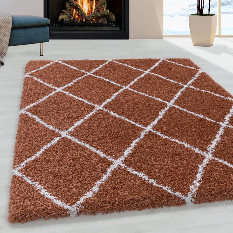 Ayyildiz Teppiche Hochflor-Teppich »ALVOR 3401«, rechteckig, 50 mm Höhe, Shaggy, Langflor, Läufer, pflegeleicht, Wohnzimmer von Ayyildiz Teppiche