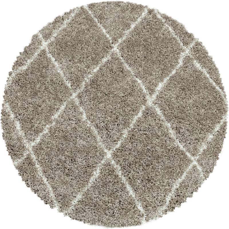 Ayyildiz Teppiche Hochflor-Teppich »ALVOR 3401«, rund, 50 mm Höhe, Shaggy, Langflor, pflegeleicht, Wohnzimmer von Ayyildiz Teppiche