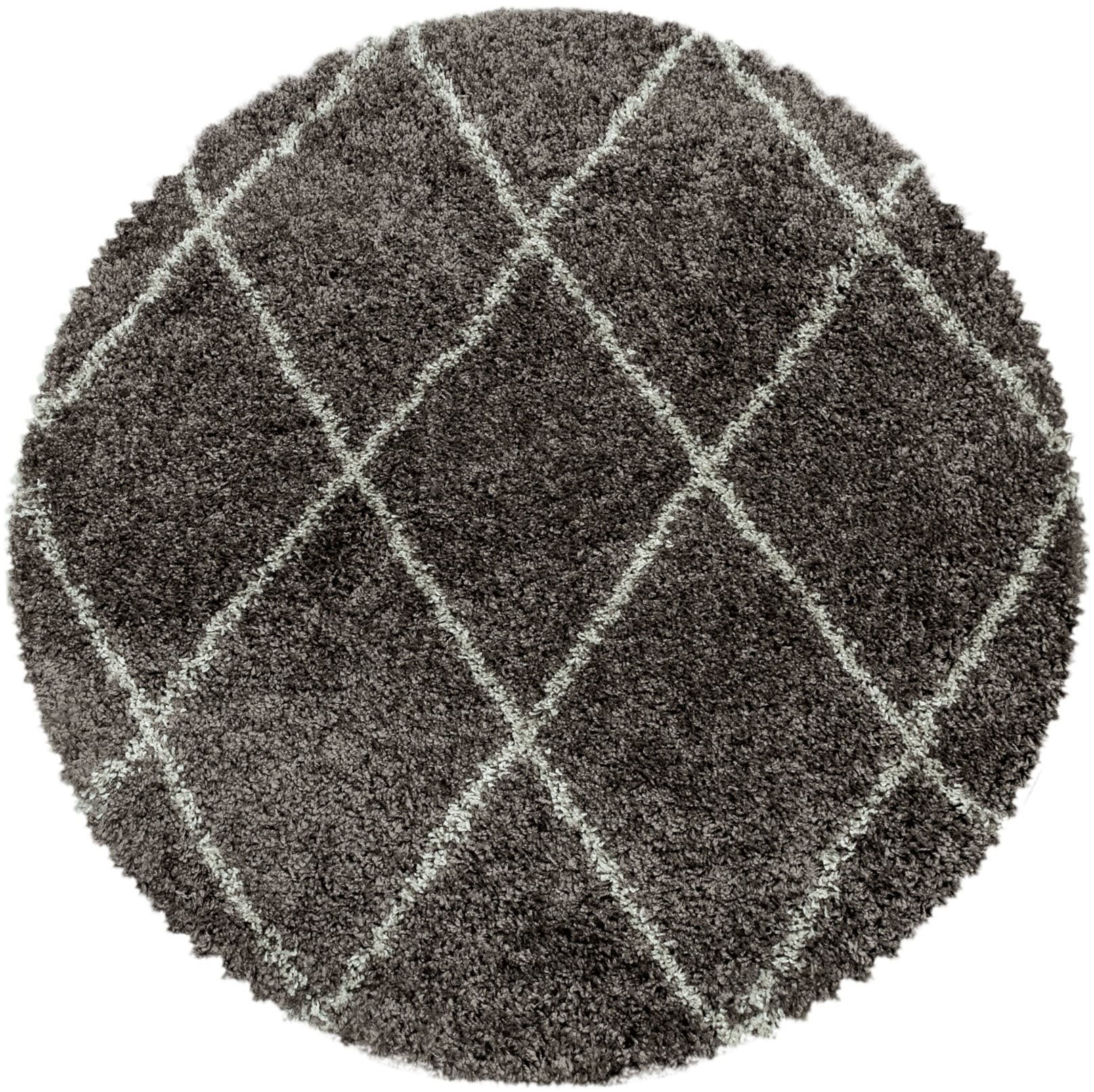 Ayyildiz Teppiche Hochflor-Teppich »ALVOR 3401«, rund, 50 mm Höhe, Shaggy, Langflor, pflegeleicht, Wohnzimmer von Ayyildiz Teppiche