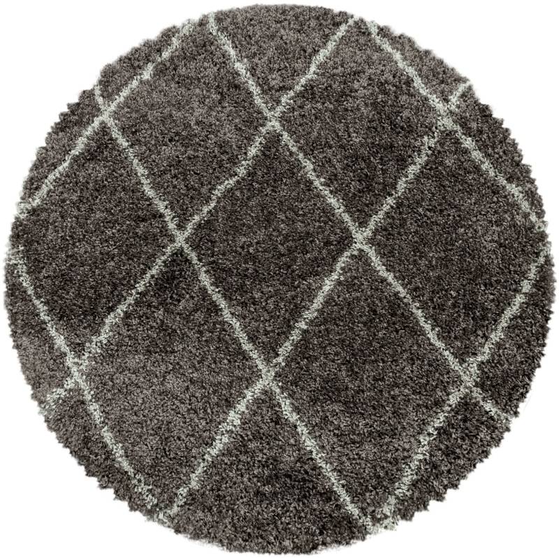 Ayyildiz Teppiche Hochflor-Teppich »ALVOR 3401«, rund, 50 mm Höhe, Shaggy, Langflor, pflegeleicht, Wohnzimmer von Ayyildiz Teppiche