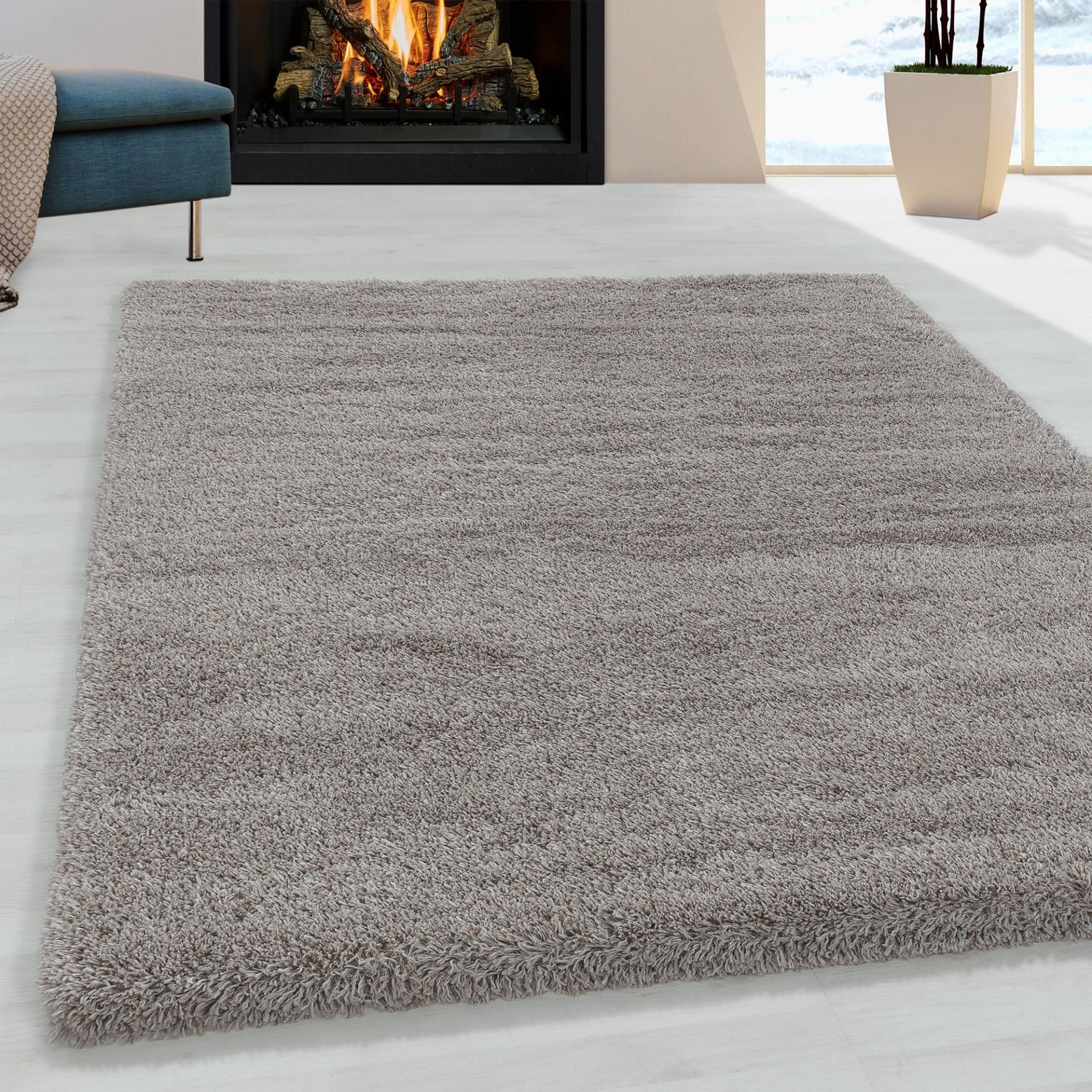 Ayyildiz Teppiche Hochflor-Teppich »FLUFFY 3500«, rechteckig, 50 mm Höhe, Langflor, Shaggy, uni, robust, auch in rund erhältlich, Wohnzimmer Ayyildiz Teppiche Hochflor-Teppich »FLUFFY 3500«, rechteckig, 50 mm Höhe, Langflor, Shaggy, uni, robust, auch in rund erhältlich, Wohnzimmer von Ayyildiz Teppiche