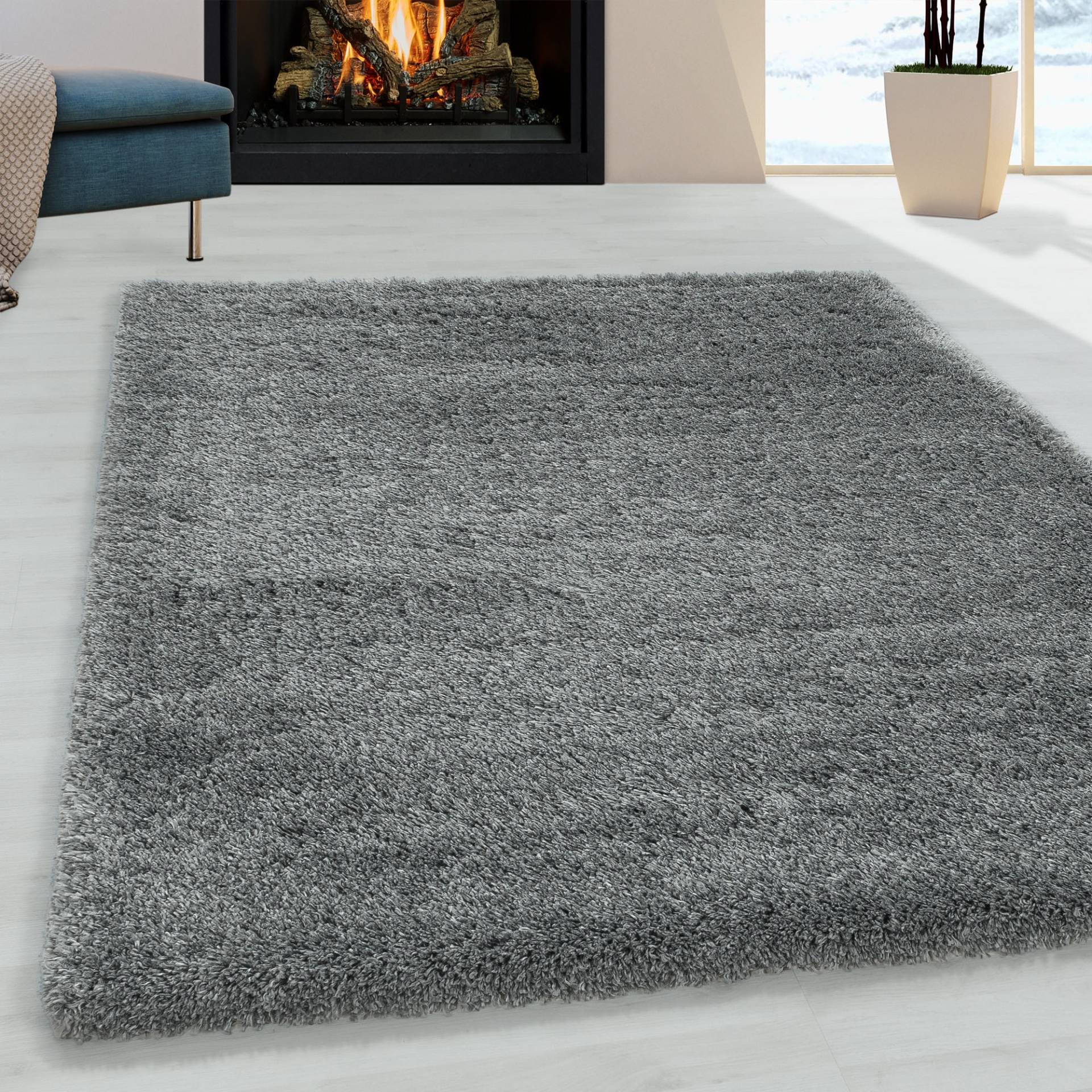 Ayyildiz Teppiche Hochflor-Teppich »FLUFFY 3500«, rechteckig, 50 mm Höhe, Langflor, Shaggy, uni, robust, auch in rund erhältlich, Wohnzimmer von Ayyildiz Teppiche