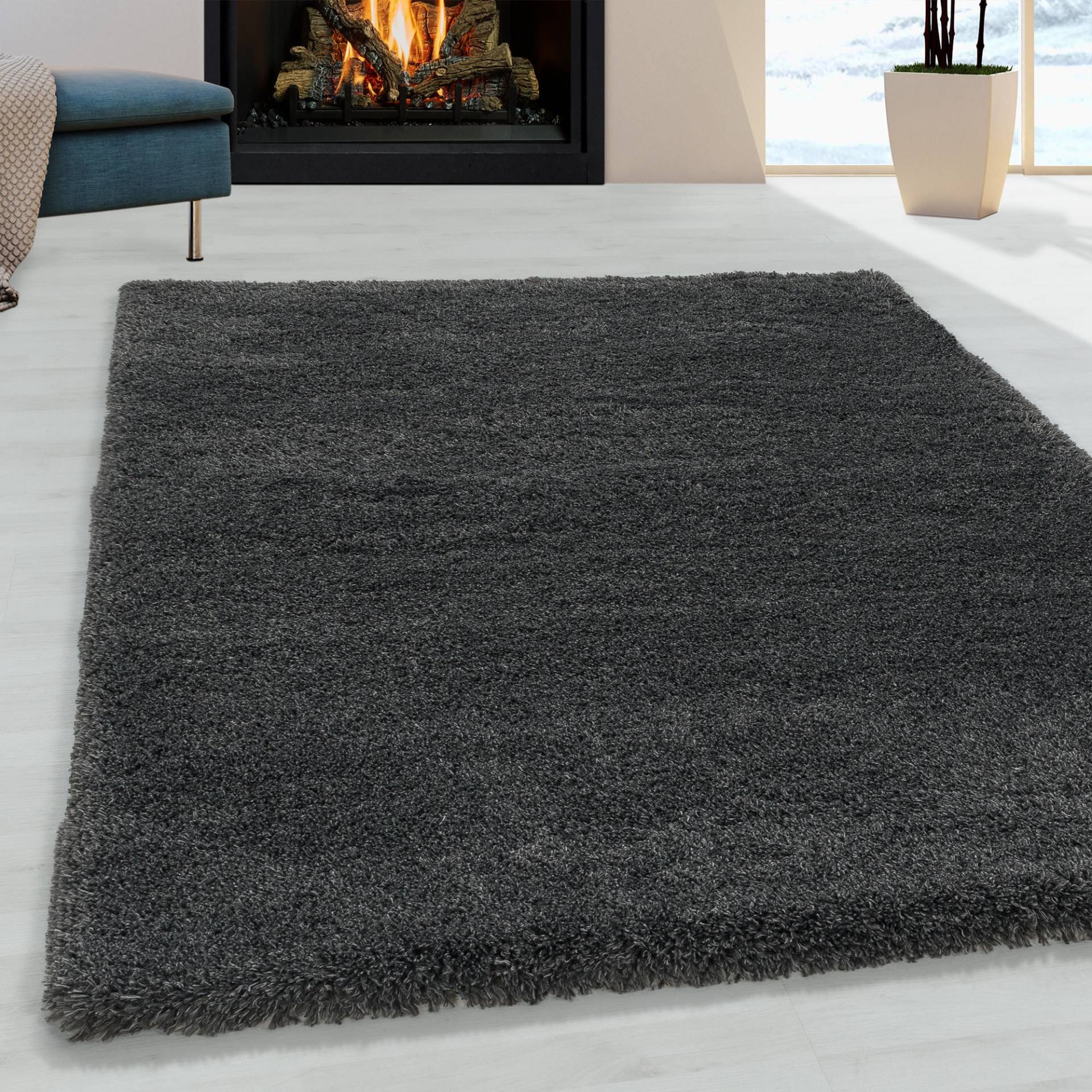 Ayyildiz Teppiche Hochflor-Teppich »FLUFFY 3500«, rechteckig, 50 mm Höhe, Langflor, Shaggy, uni, robust, auch in rund erhältlich, Wohnzimmer von Ayyildiz Teppiche