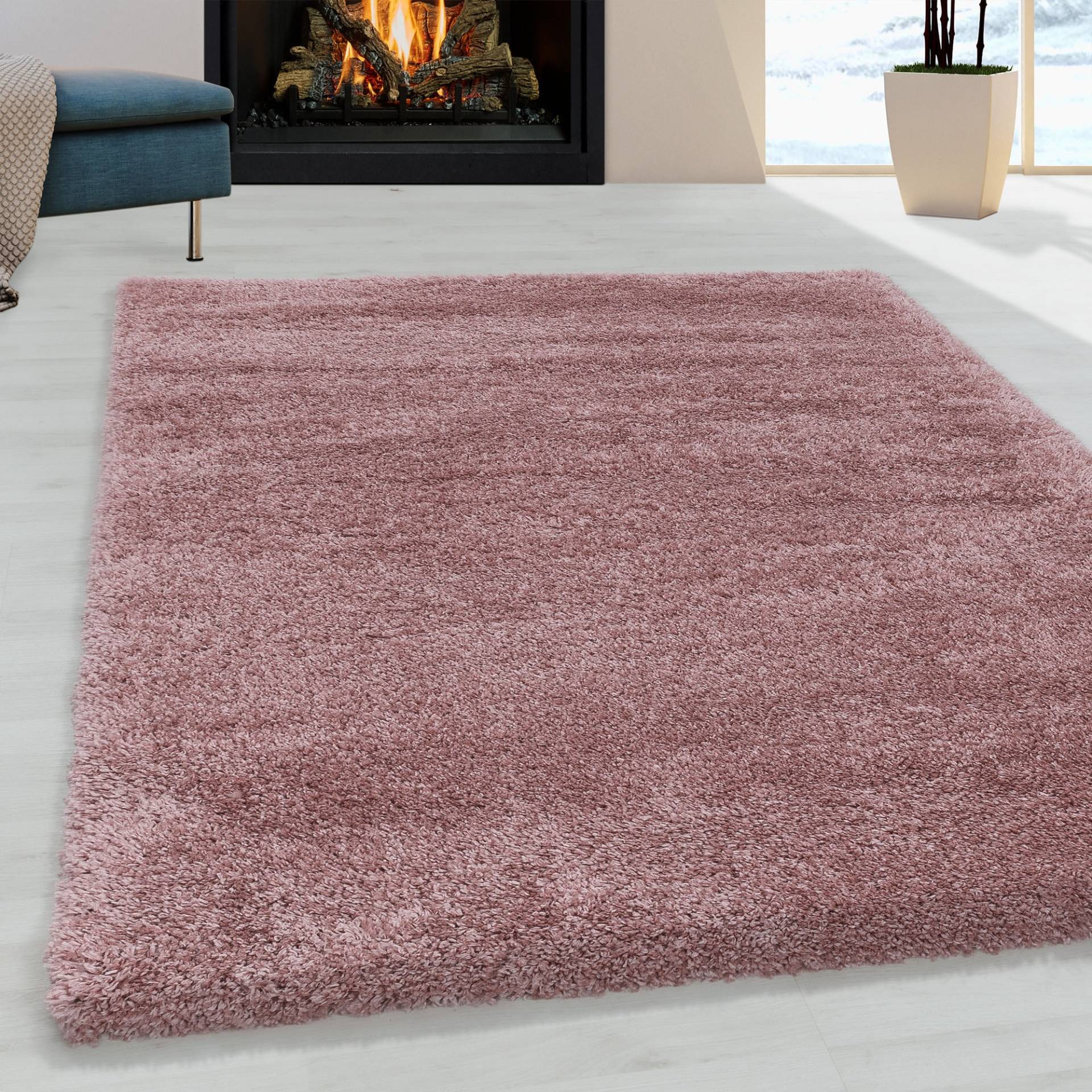 Ayyildiz Teppiche Hochflor-Teppich »FLUFFY 3500«, rechteckig, 50 mm Höhe, Langflor, Shaggy, uni, robust, auch in rund erhältlich, Wohnzimmer von Ayyildiz Teppiche