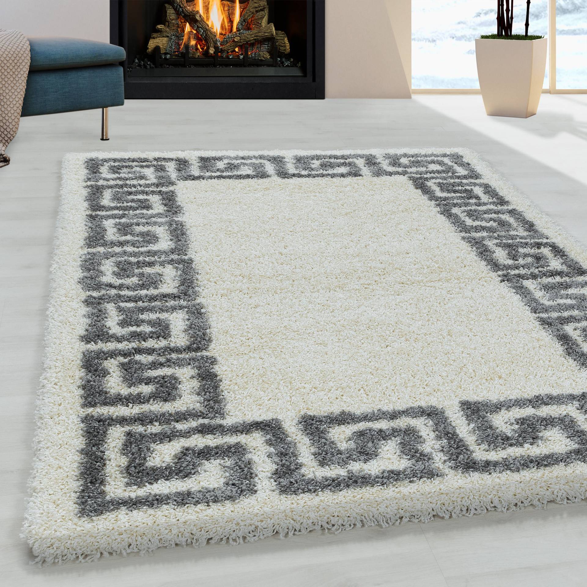 Ayyildiz Teppiche Hochflor-Teppich »HERA 3301«, rechteckig, 50 mm Höhe, Wohnzimmer von Ayyildiz Teppiche