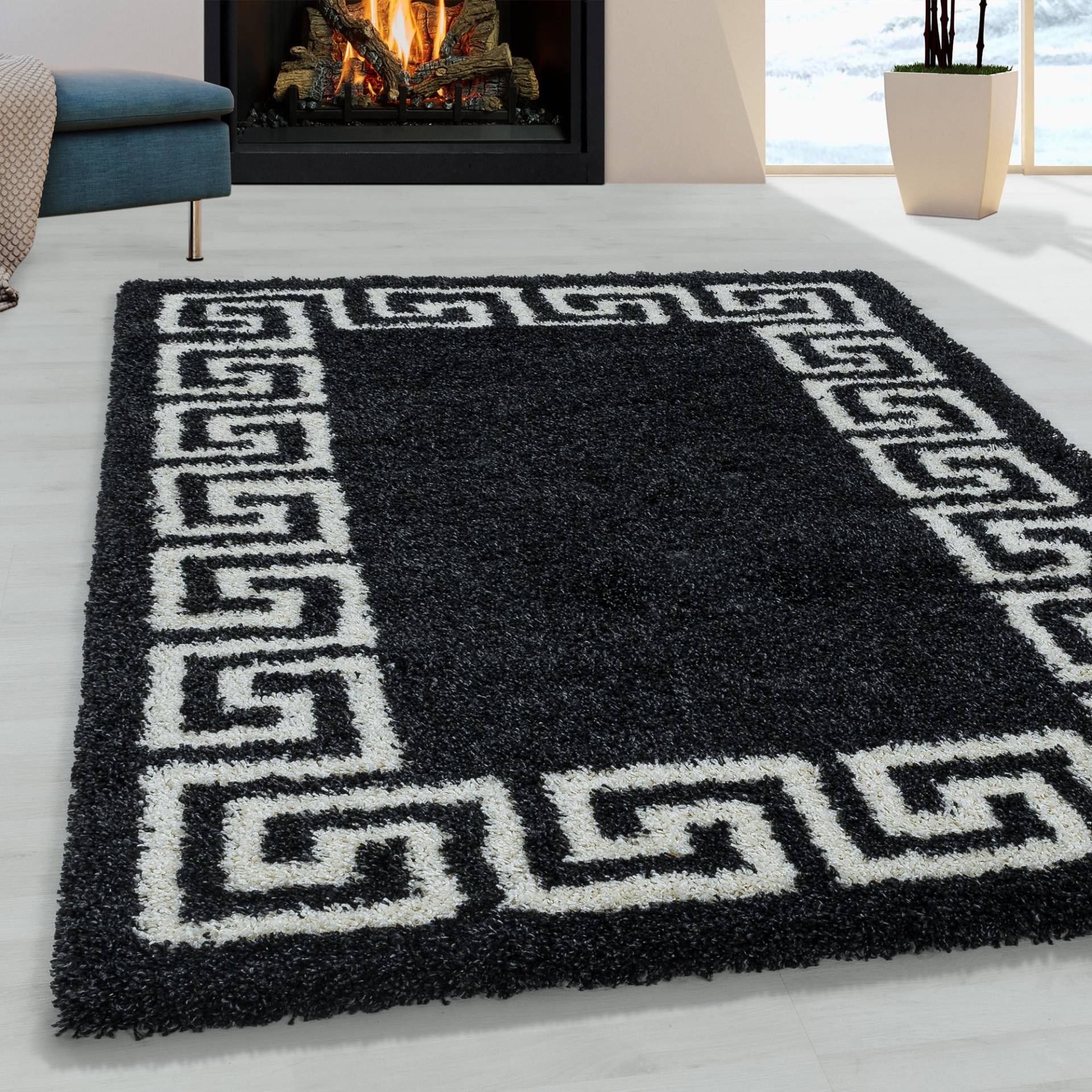 Ayyildiz Teppiche Hochflor-Teppich »HERA 3301«, rechteckig, 50 mm Höhe, Wohnzimmer von Ayyildiz Teppiche