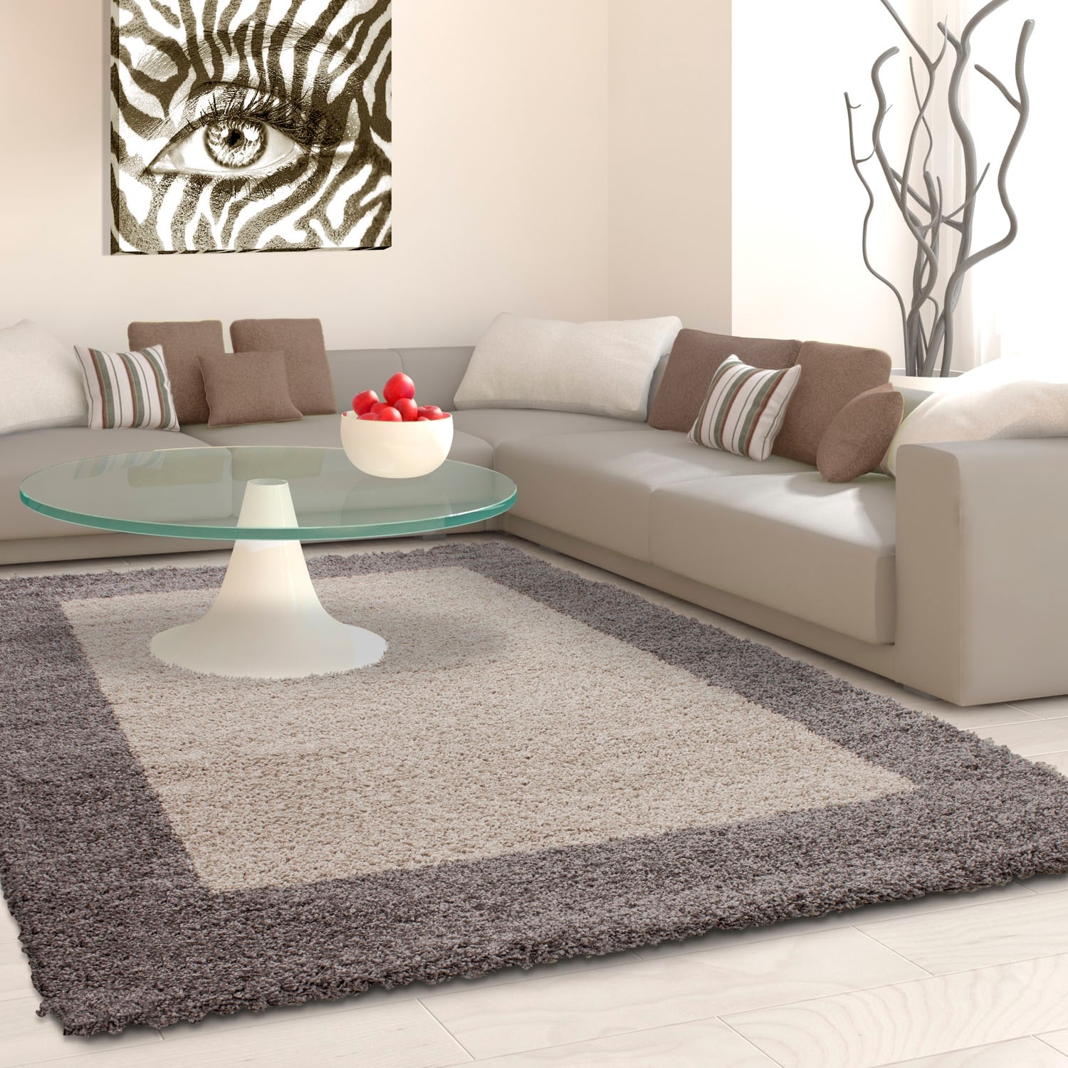 Ayyildiz Teppiche Hochflor-Teppich »Life Shaggy 1503«, rechteckig, Wohnzimmer von Ayyildiz Teppiche