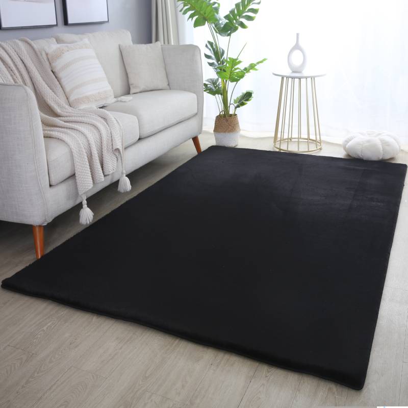 Ayyildiz Teppiche Hochflor-Teppich »POUFFY 5100«, rechteckig, 20 mm Höhe, Läufer, weicher glatter Softflor, Kaninchen Fell Haptik, waschbar von Ayyildiz Teppiche
