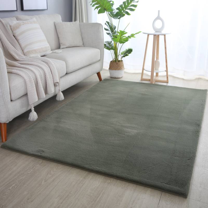 Ayyildiz Teppiche Hochflor-Teppich »POUFFY 5100«, rechteckig, 20 mm Höhe, Läufer, weicher glatter Softflor, Kaninchen Fell Haptik, waschbar von Ayyildiz Teppiche