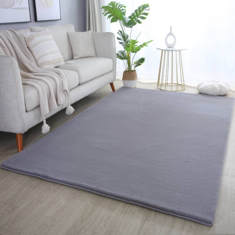 Ayyildiz Teppiche Hochflor-Teppich »POUFFY 5100«, rechteckig, 20 mm Höhe, Läufer, weicher glatter Softflor, Kaninchen Fell Haptik, waschbar von Ayyildiz Teppiche