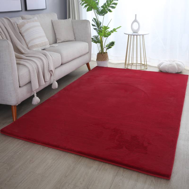 Ayyildiz Teppiche Hochflor-Teppich »POUFFY 5100«, rechteckig, 20 mm Höhe, Läufer, weicher glatter Softflor, Kaninchen Fell Haptik, waschbar von Ayyildiz Teppiche