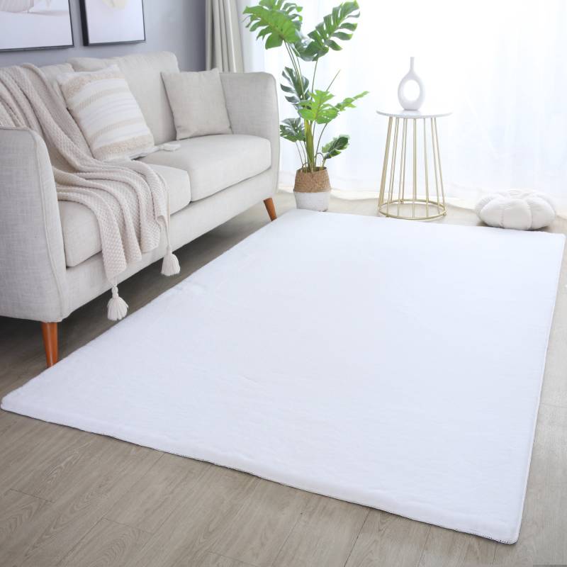 Ayyildiz Teppiche Hochflor-Teppich »POUFFY 5100«, rechteckig, 20 mm Höhe, Läufer, weicher glatter Softflor, Kaninchen Fell Haptik, waschbar von Ayyildiz Teppiche