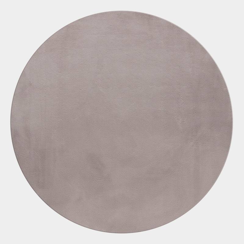 Ayyildiz Teppiche Hochflor-Teppich »POUFFY 5100«, rund, 20 mm Höhe, Läufer, weicher glatter Softflor, Kaninchen Fell Haptik, waschbar von Ayyildiz Teppiche