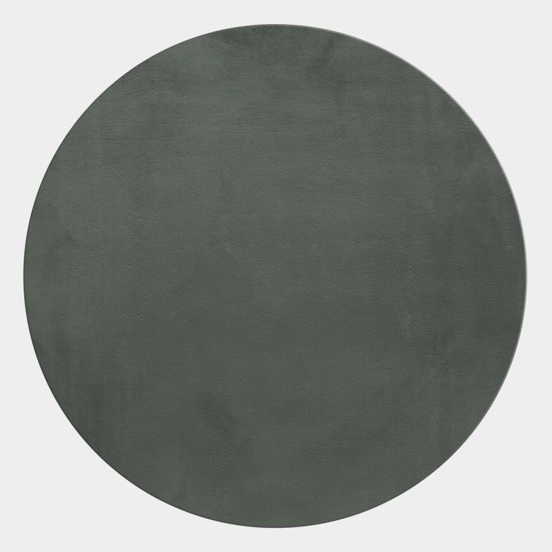 Ayyildiz Teppiche Hochflor-Teppich »POUFFY 5100«, rund, 20 mm Höhe, Läufer, weicher glatter Softflor, Kaninchen Fell Haptik, waschbar von Ayyildiz Teppiche
