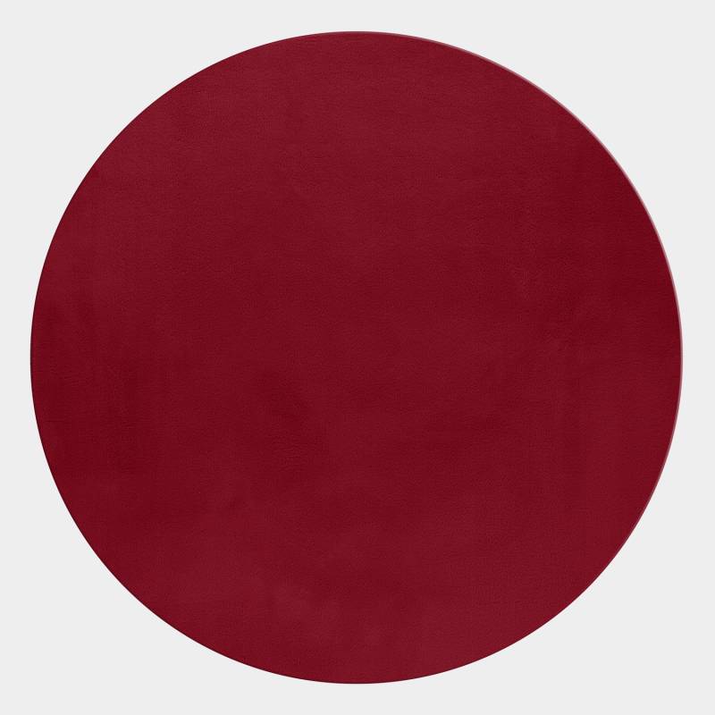 Ayyildiz Teppiche Hochflor-Teppich »POUFFY 5100«, rund, 20 mm Höhe, Läufer, weicher glatter Softflor, Kaninchen Fell Haptik, waschbar von Ayyildiz Teppiche