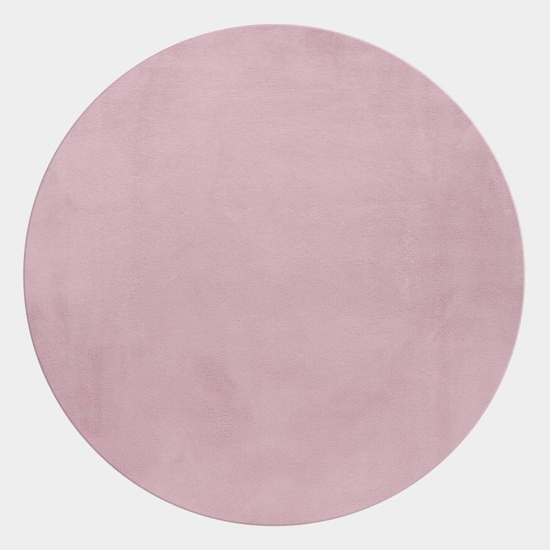 Ayyildiz Teppiche Hochflor-Teppich »POUFFY 5100«, rund, 20 mm Höhe, Läufer, weicher glatter Softflor, Kaninchen Fell Haptik, waschbar von Ayyildiz Teppiche