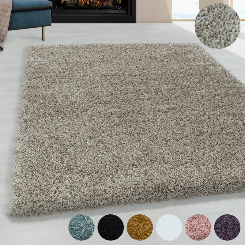 Ayyildiz Teppiche Hochflor-Teppich »SYDNEY 3000«, rechteckig, 50 mm Höhe, Shaggy, Langflor, uni, auch in rund, Wohnzimmer von Ayyildiz Teppiche