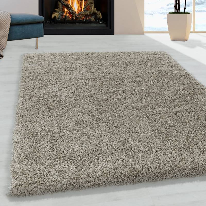 Ayyildiz Teppiche Hochflor-Teppich »SYDNEY 3000«, rechteckig, 50 mm Höhe, Shaggy, Langflor, uni, auch in rund, Wohnzimmer von Ayyildiz Teppiche