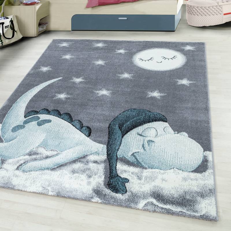 Ayyildiz Teppiche Kinderteppich »Bambi 840«, rechteckig, 11 mm Höhe, auch in rund, Drachen Motiv, Kurzflor von Ayyildiz Teppiche