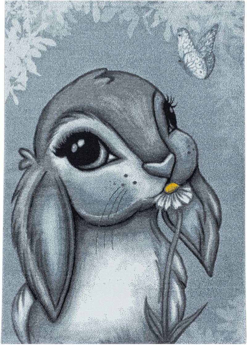 Ayyildiz Teppiche Kinderteppich »FUNNY 2103«, rechteckig, 11 mm Höhe, Kinder Hase Motivteppich von Ayyildiz Teppiche