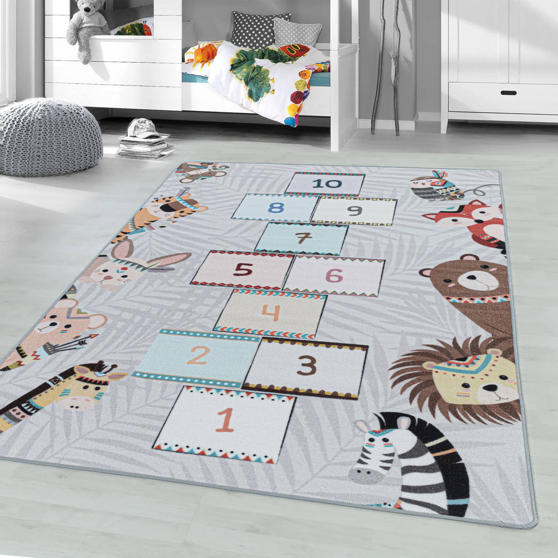 Ayyildiz Teppiche Kinderteppich »PLAY 2903«, rechteckig, 6 mm Höhe, robuster Kurzflor, Spiel Teppich, Kinderzimmer von Ayyildiz Teppiche