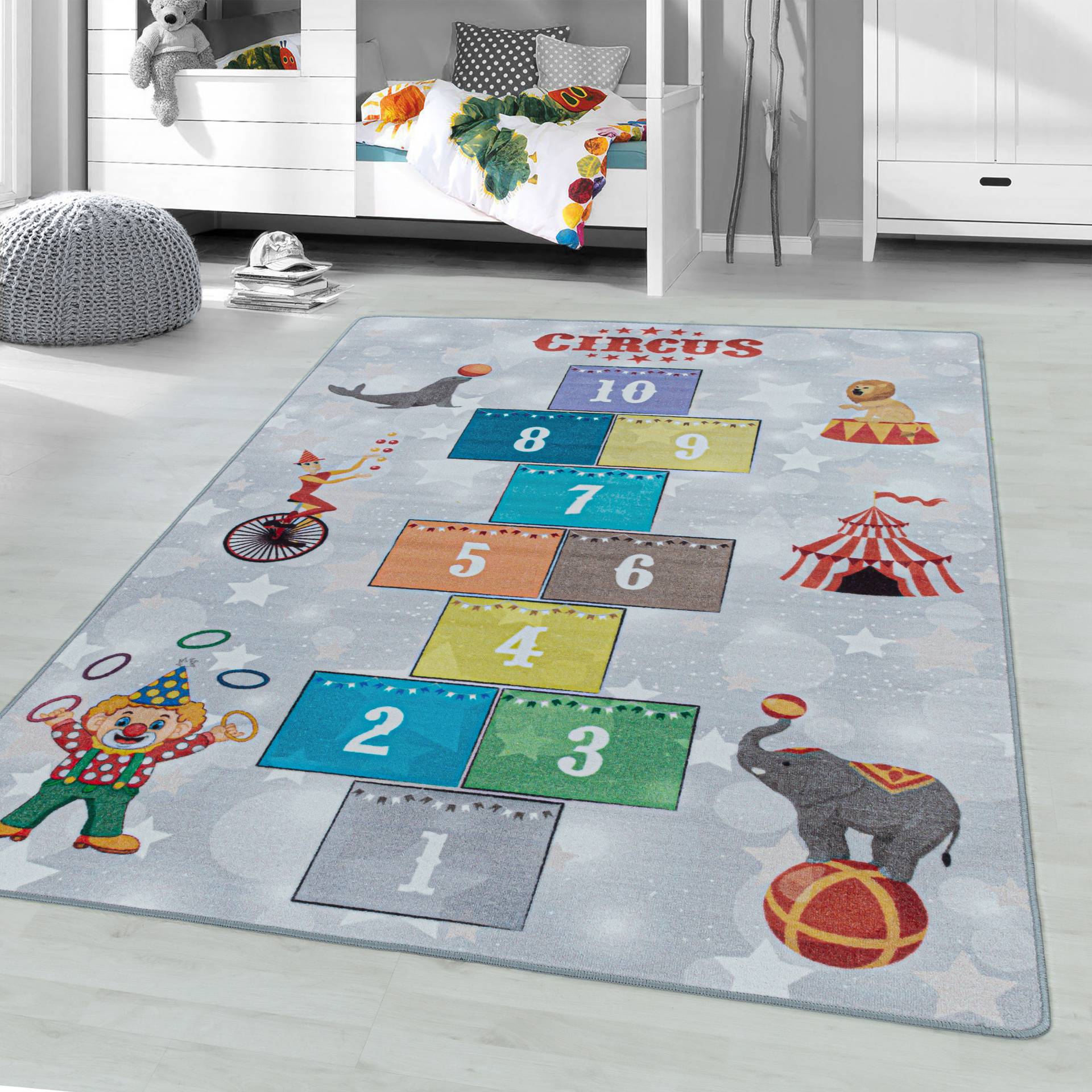 Ayyildiz Teppiche Kinderteppich »PLAY 2909«, rechteckig, 6 mm Höhe, Kurzflor, Zirkus, Clown, Zahlen Spiele Hüpf Teppich, Kinderzimmer Ayyildiz Teppiche Kinderteppich »PLAY 2909«, rechteckig, 6 mm Höhe, Kurzflor, Zirkus, Clown, Zahlen Spiele Hüpf Teppich, Kinderzimmer von Ayyildiz Teppiche