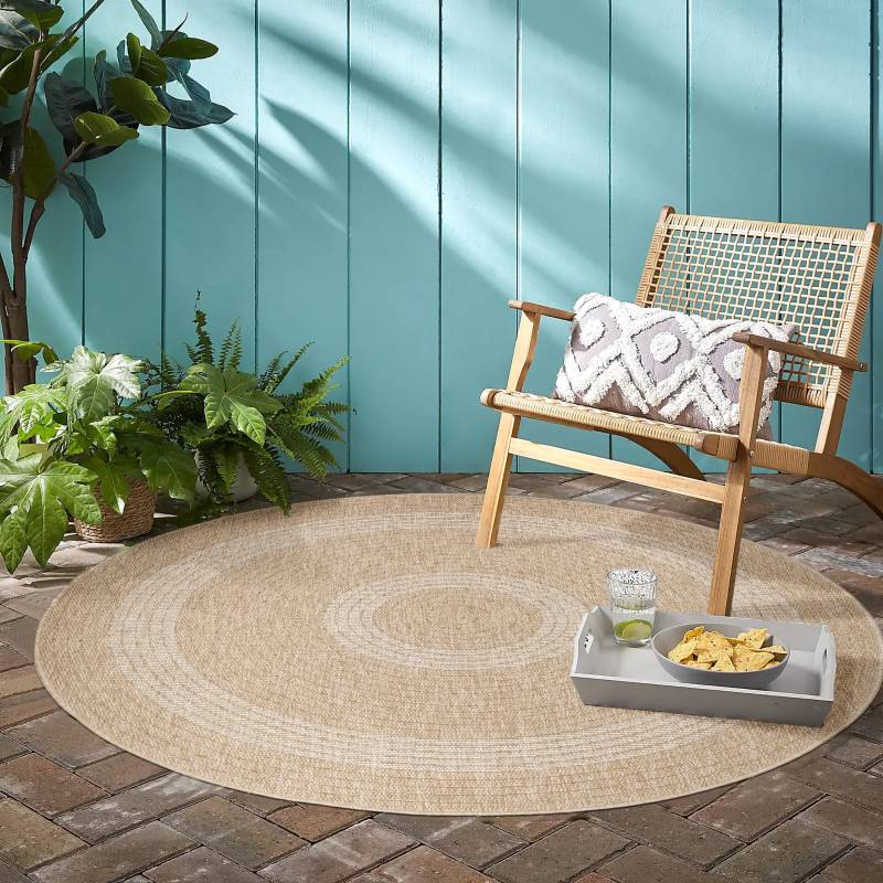 Ayyildiz Teppiche Outdoorteppich »COMILLA 0886«, rund, 8 mm Höhe, Pflegeleicht / Strapazierfähig / In- und Outdoor geeignet von Ayyildiz Teppiche