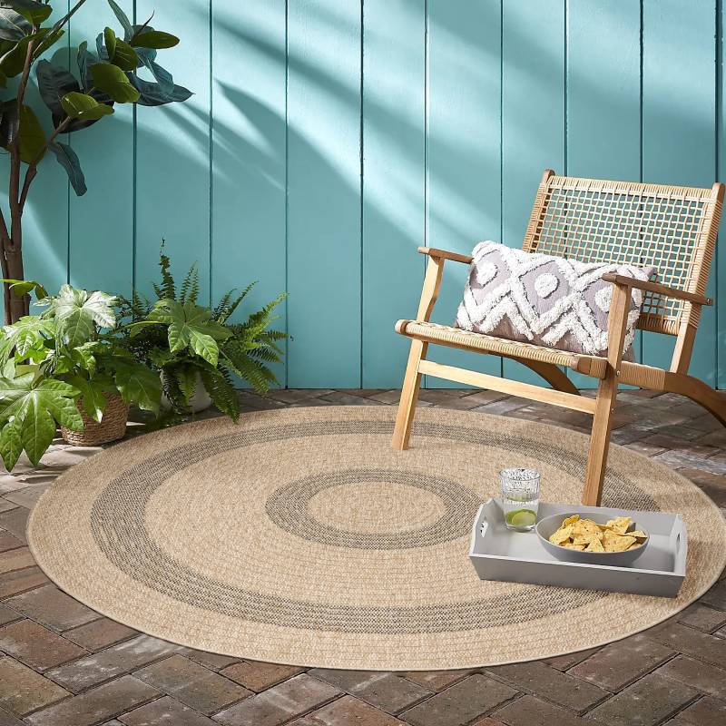 Ayyildiz Teppiche Outdoorteppich »COMILLA 0886«, rund, 8 mm Höhe, Pflegeleicht / Strapazierfähig / In- und Outdoor geeignet von Ayyildiz Teppiche