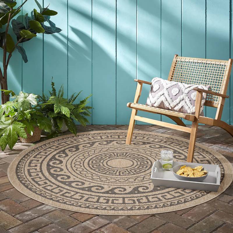 Ayyildiz Teppiche Outdoorteppich »COMILLA 0887«, rund, 5 mm Höhe, Pflegeleicht / Strapazierfähig / In- und Outdoor geeignet von Ayyildiz Teppiche