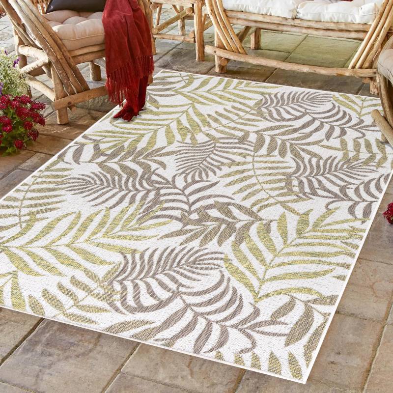 Ayyildiz Teppiche Outdoorteppich »SUNNY 4412«, rechteckig, 5 mm Höhe, Läufer / Pflegeleicht / Sisaloptik / In- und Outdoor geeignet /Palme von Ayyildiz Teppiche