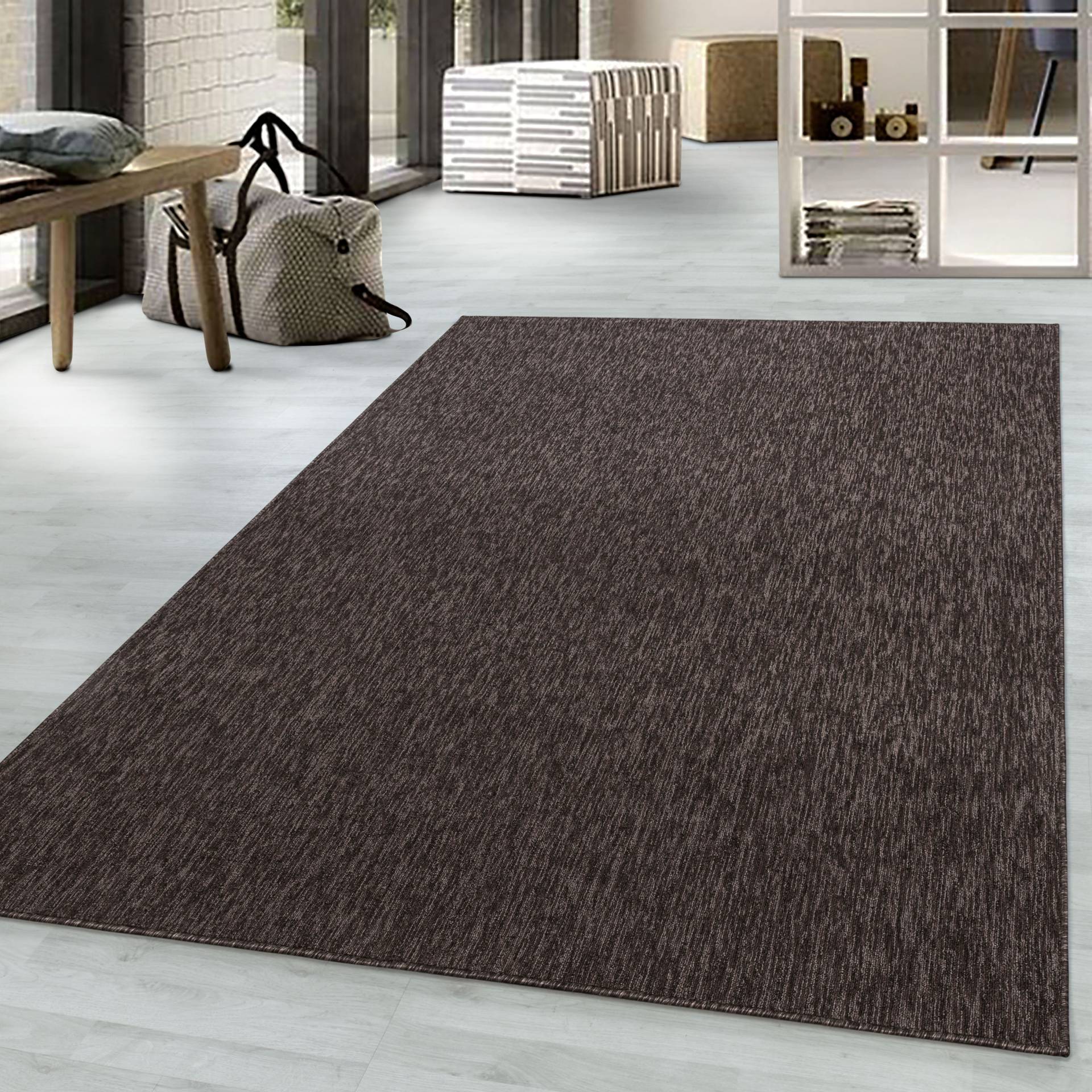 Ayyildiz Teppiche Teppich »Nizza 1800 Kurzflorteppich«, rechteckig, 6 mm Höhe, pflegeleicht, leicht melierter Kurzflor, ringsum gekettelt, Wohnzimmer von Ayyildiz Teppiche