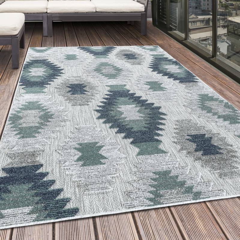 Ayyildiz Teppiche Teppich »BAHAMA 5153«, rechteckig, 8 mm Höhe, Läufer, Flachflor mit Hoch-Tief-Struktur, In-und Outdoor geeignet von Ayyildiz Teppiche