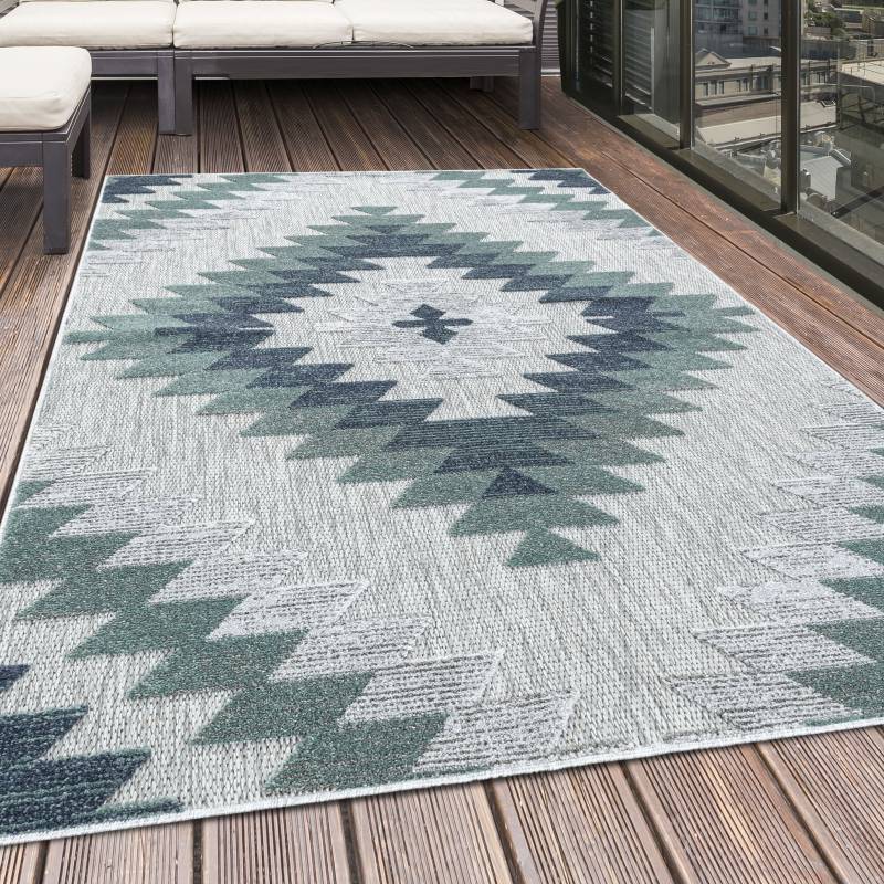 Ayyildiz Teppiche Teppich »BAHAMA 5154«, rechteckig, 8 mm Höhe, Läufer, Flachflor mit Hoch-Tief-Struktur, In-und Outdoor geeignet von Ayyildiz Teppiche