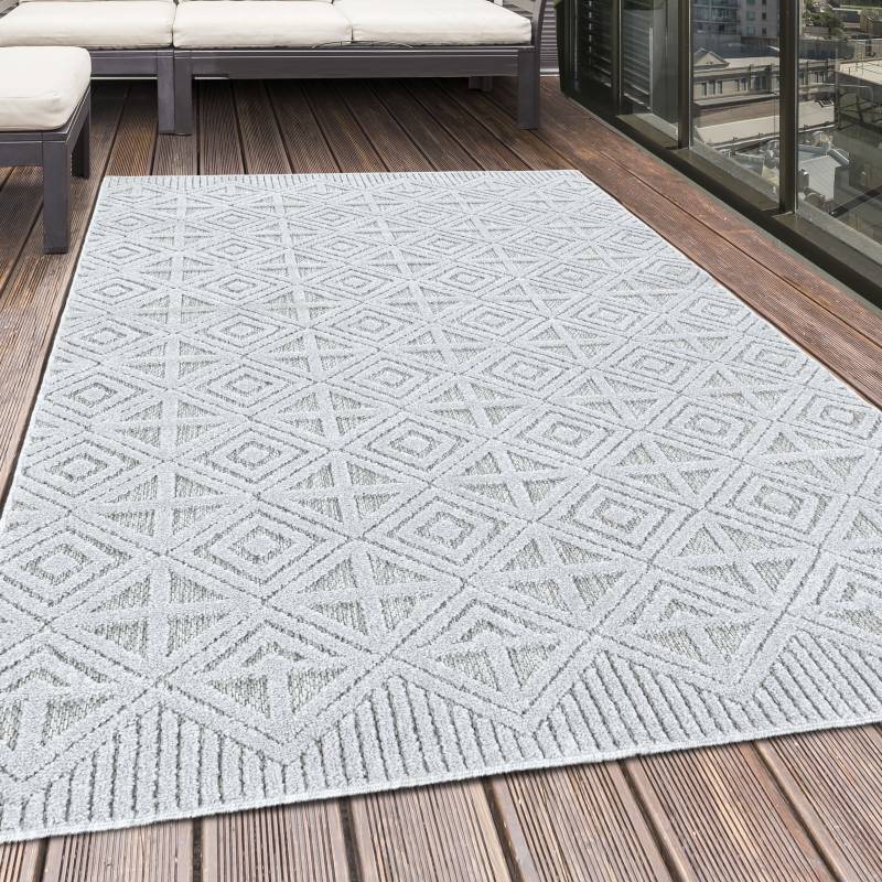 Ayyildiz Teppiche Teppich »BAHAMA 5156«, rechteckig, 8 mm Höhe, Läufer, Flachflor mit Hoch-Tief-Struktur, In-und Outdoor geeignet von Ayyildiz Teppiche