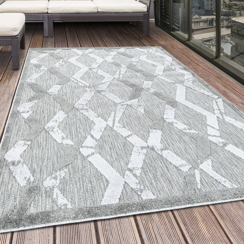 Ayyildiz Teppiche Teppich »BAHAMA 5158«, rechteckig, 8 mm Höhe, Läufer, Flachflor mit Hoch-Tief-Struktur, In-und Outdoor geeignet von Ayyildiz Teppiche