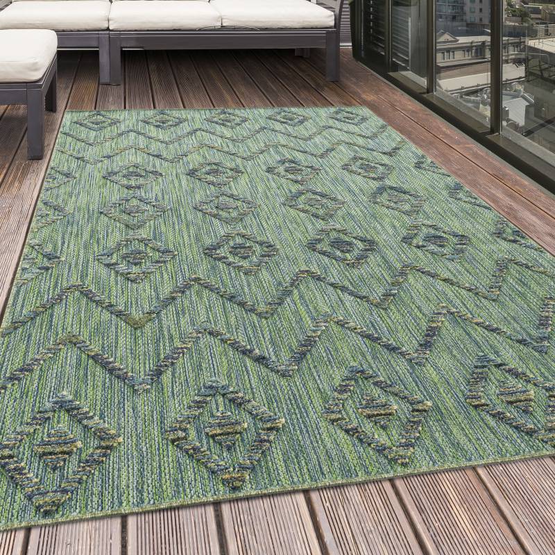 Ayyildiz Teppiche Teppich »BAHAMA 5152«, rechteckig, 8 mm Höhe, Läufer, Flachflor mit Hoch-Tief-Struktur, In-und Outdoor geeignet von Ayyildiz Teppiche